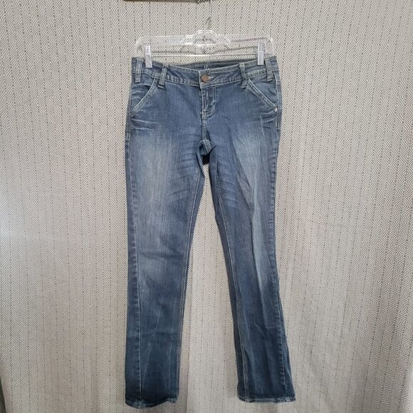 ZCO Jeans Women's Blue Straight Leg Jeans With Back Zipper Pockets Size 30/10 - Picture 8 of 10